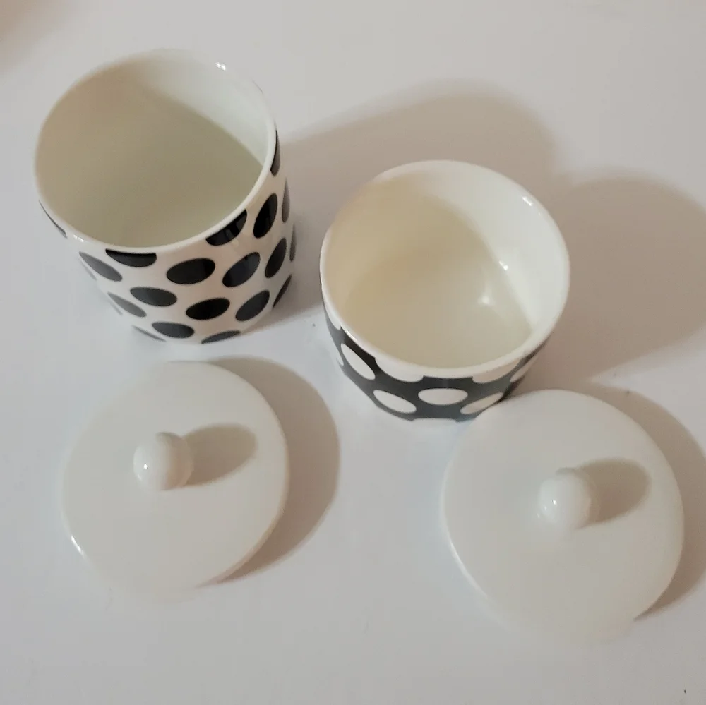 Sephora Polka Dot Vanity Jar Set